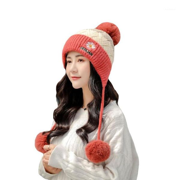 hat woman winter korean versatile ear cap 2020 new thickened warm wool ball knitted wool hat for women1, Blue;gray
hat woman winter korean versatile ear cap 2020 new thickened warm wool ball knitted wool hat for women1, Blue;gray