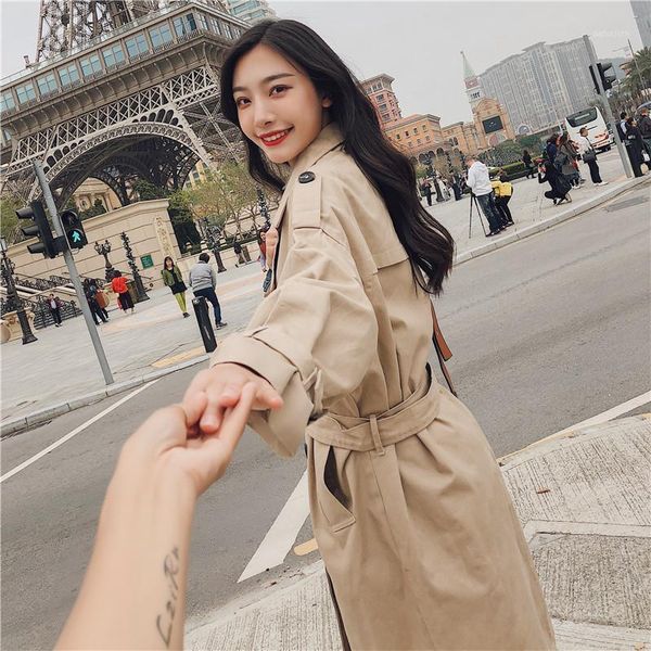 2020 autumn new high fashion woman classic double breasted trench coat casual wild belt khaki long trench coat1, Tan;black
2020 autumn new high fashion woman classic double breasted trench coat casual wild belt khaki long trench coat1, Tan;black