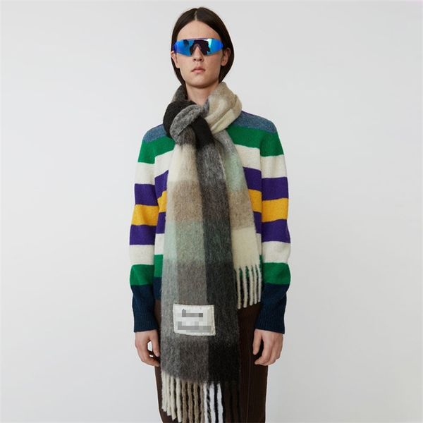 sacrf brand cashmere winter scarf designer acne blanket scarves women type colour chequered tassel imitated y201007, Blue;gray
sacrf brand cashmere winter scarf designer acne blanket scarves women type colour chequered tassel imitated y201007, Blue;gray