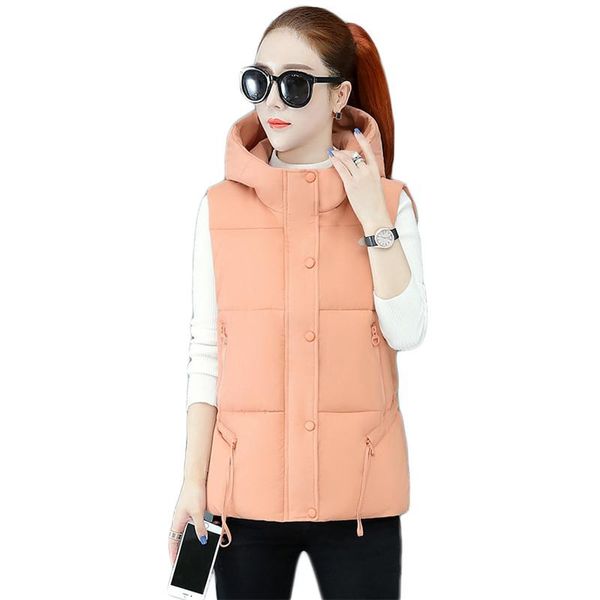 vest women short slim down cotton jackets 2021 autumn winter new fashion pink black sleeveless hooded padded feminina jd970, Black;white
vest women short slim down cotton jackets 2021 autumn winter new fashion pink black sleeveless hooded padded feminina jd970, Black;white