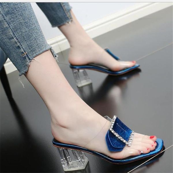 sandals clear high heels women summer shoes mules metal buckle slides peep toe transparent female square, Black
sandals clear high heels women summer shoes mules metal buckle slides peep toe transparent female square, Black