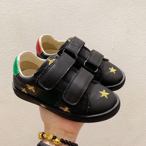 white black genuine leather kids shoes designer gold bee star embroidered trainers boys girls sneakers size 26-35, Black;red
white black genuine leather kids shoes designer gold bee star embroidered trainers boys girls sneakers size 26-35, Black;red