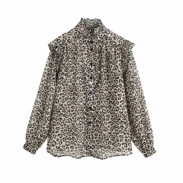 women's blouses & shirts fashion woman leopard print chiffon shirt casual femme long sleeve ruffle blouse lady loose smock blusas s799, White
women's blouses & shirts fashion woman leopard print chiffon shirt casual femme long sleeve ruffle blouse lady loose smock blusas s799, White