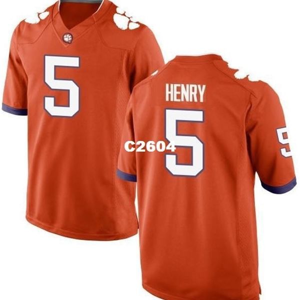 2604 #5 k.j. henry clemson tigers real full embroidery college jersey size s-4xl or custom any name or number jersey, Black
2604 #5 k.j. henry clemson tigers real full embroidery college jersey size s-4xl or custom any name or number jersey, Black