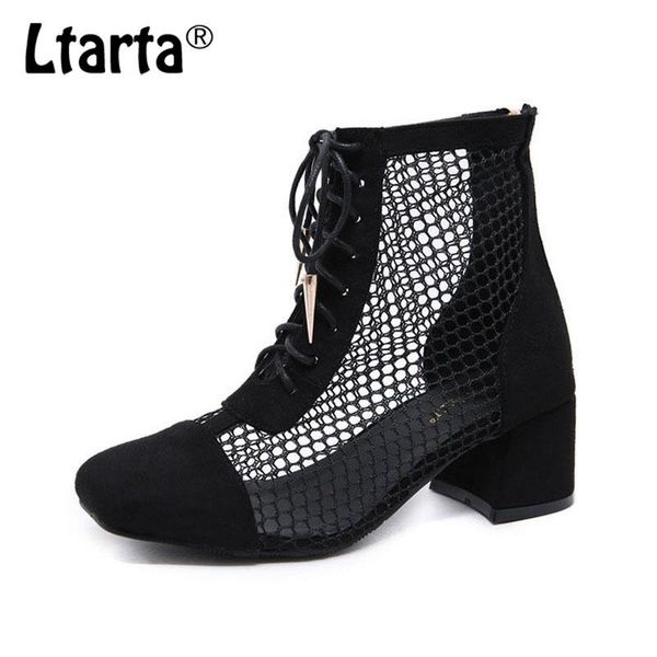 ltarta 2020 summer hollow mesh boots baotou roman medium coarse heel mesh breathable cool boots shoes woman 5.5cm, Black
ltarta 2020 summer hollow mesh boots baotou roman medium coarse heel mesh breathable cool boots shoes woman 5.5cm, Black