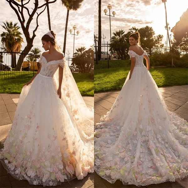 floral beach wedding dresses off shoulder bridal gowns lace applique custom made boho sweep train vestido de novia, White
floral beach wedding dresses off shoulder bridal gowns lace applique custom made boho sweep train vestido de novia, White