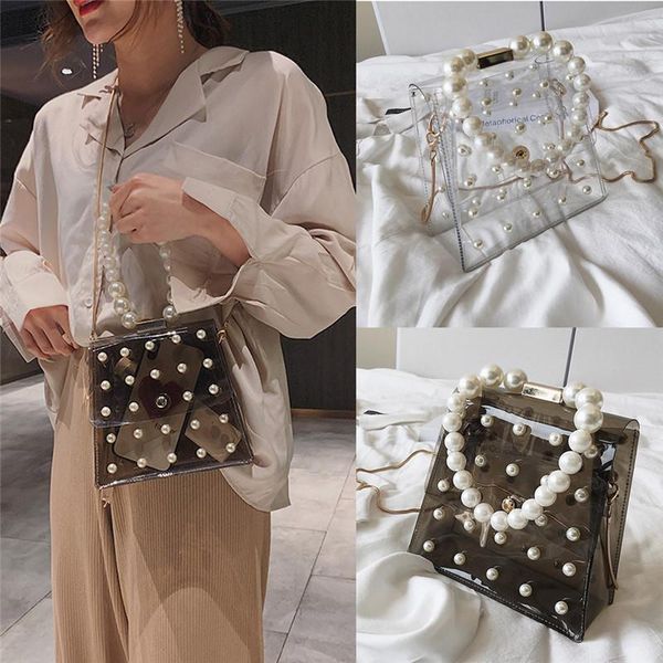 women bag transparent pvc tote travel beach bag causal shoulder handbag fashion princess travel pearl patchwork crossbody
women bag transparent pvc tote travel beach bag causal shoulder handbag fashion princess travel pearl patchwork crossbody