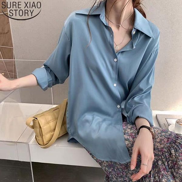 women blouse blusas mujer de moda 2021 spring and autumn korean loose style ladies plus size solid cardigan shirts 9985, White
women blouse blusas mujer de moda 2021 spring and autumn korean loose style ladies plus size solid cardigan shirts 9985, White
