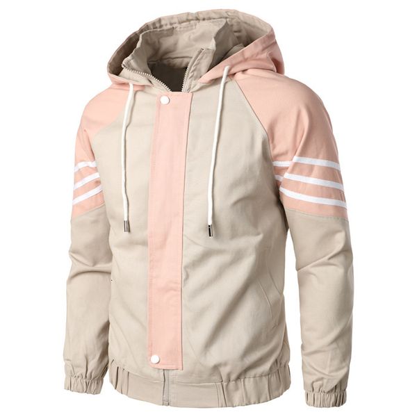 2021 new windbreaker men casual autumn winter lightweight jacket hooded contrast color jackets outwear korean clothes hip hop kz9s, Black;brown 
2021 new windbreaker men casual autumn winter lightweight jacket hooded contrast color jackets outwear korean clothes hip hop kz9s, Black;brown
