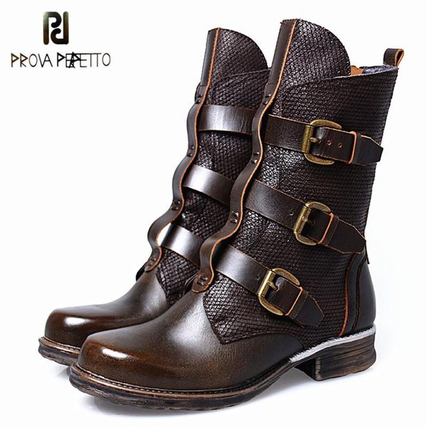 prova perfetto new style real leather patchwork low heel boots fashion big size round toe buckle strap women short martin boots, Black
prova perfetto new style real leather patchwork low heel boots fashion big size round toe buckle strap women short martin boots, Black