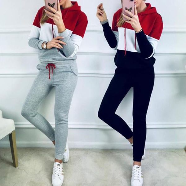 tracksuit women two piece set autumn winter clothes colorblock hoodie sweatshirt and pants jogger suit women's sets outfits, Gray
tracksuit women two piece set autumn winter clothes colorblock hoodie sweatshirt and pants jogger suit women's sets outfits, Gray