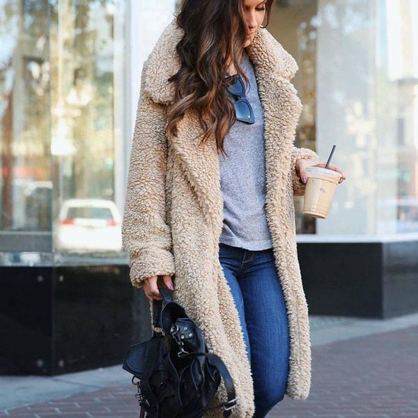 2020 winter new arrival women fleece parka long coat solid ladies overcoat outwear thick warm cardigan coat ropa mujer1, Black
2020 winter new arrival women fleece parka long coat solid ladies overcoat outwear thick warm cardigan coat ropa mujer1, Black