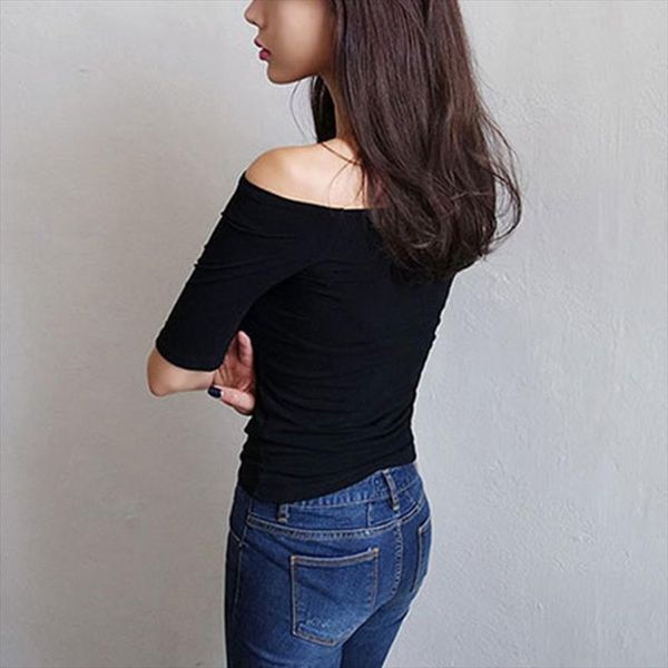 tee shirt femme off the shoulder for women cotton tshirt slash neck t shirt women t summer, White
tee shirt femme off the shoulder for women cotton tshirt slash neck t shirt women t summer, White