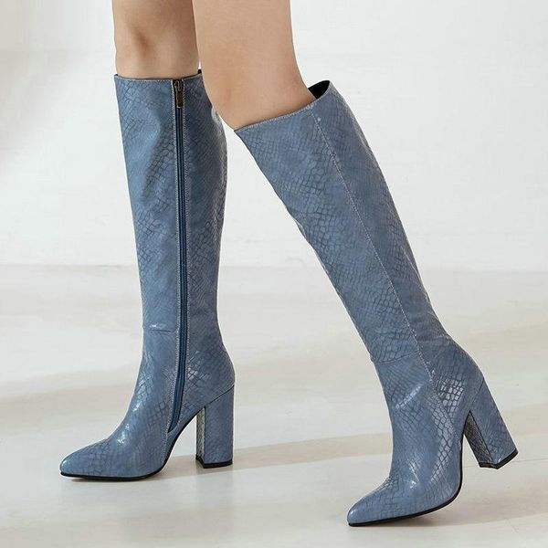 brand women shoes square root pointed toe knee boots snake print side zipper winter ladies boots black white blue beige
brand women shoes square root pointed toe knee boots snake print side zipper winter ladies boots black white blue beige