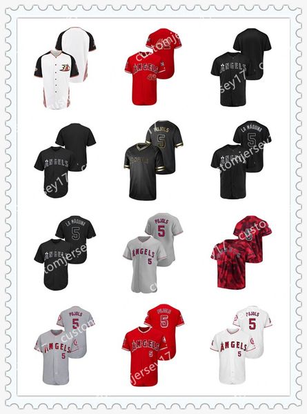 men women youth los angeles angels 5 albert pujols 2 andrelton simmons #00 player custom jerseys baseball jersey, Black 
men women youth los angeles angels 5 albert pujols 2 andrelton simmons #00 player custom jerseys baseball jersey, Black