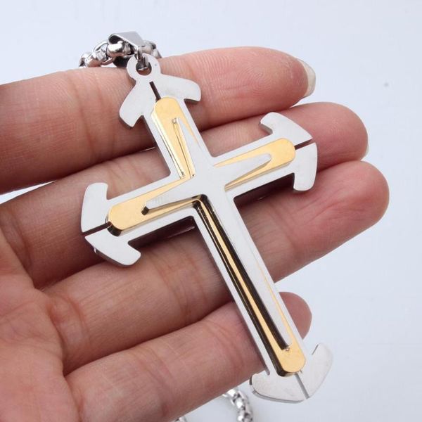 pendant necklaces cross necklace fashion jewelry male gift trendy silver color stainless steel thick link box chain choker
pendant necklaces cross necklace fashion jewelry male gift trendy silver color stainless steel thick link box chain choker