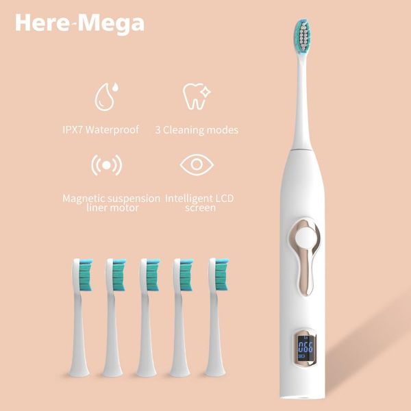 here-mega ultrasonic sonic electric toothbrush 3 models induction rechargeable battery ipx7 waterproof 608 white
here-mega ultrasonic sonic electric toothbrush 3 models induction rechargeable battery ipx7 waterproof 608 white