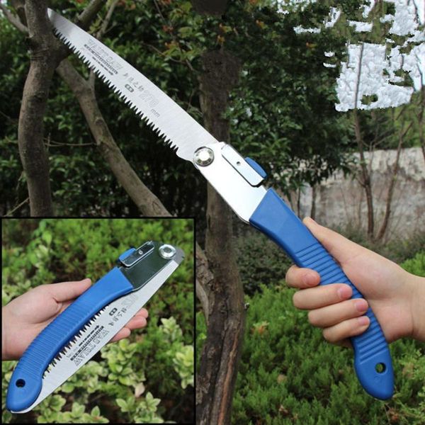 folding saw three sides cutting edges hand saw gardening hand 270mm hacksaw 65mn blade1