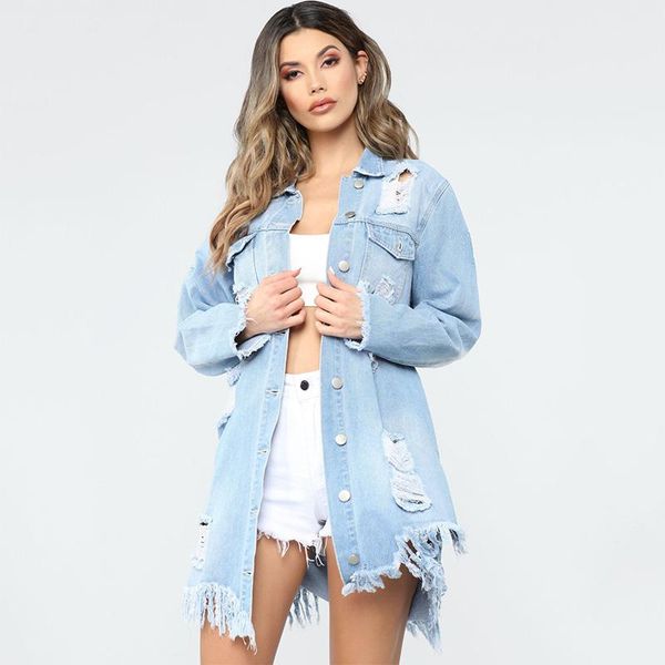 women long denim jackets hollow casaco feminino loose sweater coats jaqueta hole jeans outwear clothes, Black;brown
women long denim jackets hollow casaco feminino loose sweater coats jaqueta hole jeans outwear clothes, Black;brown