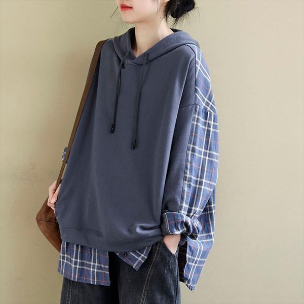 spring korea fashion patchwork plaid casual women hoodies long sleeve loose hoody ladies hoodie clothing plus size s806, Black
spring korea fashion patchwork plaid casual women hoodies long sleeve loose hoody ladies hoodie clothing plus size s806, Black