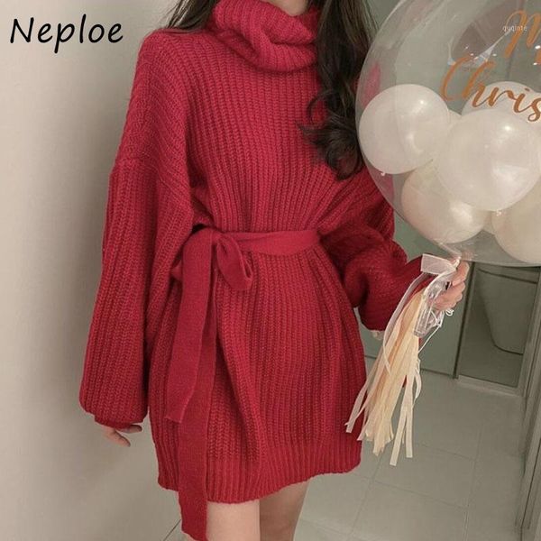 neploe korean christmas red warm sweater women high neck pullover lantern long sleeve thick pull femme slim waist outwear sueter1, White;black
neploe korean christmas red warm sweater women high neck pullover lantern long sleeve thick pull femme slim waist outwear sueter1, White;black
