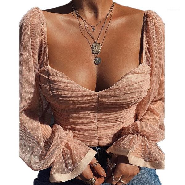 polka dot blouse women mesh shirts pink sweetheart neckline lantern sleeve ruched blouse white blusas vintage shirt1
polka dot blouse women mesh shirts pink sweetheart neckline lantern sleeve ruched blouse white blusas vintage shirt1