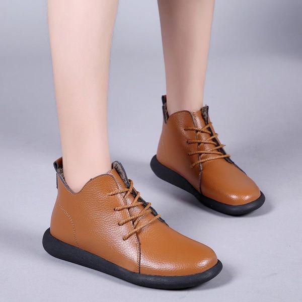 peipah winter ankle boots women genuine leather shoes woman autumn rubber boots female lace-up shoes flat with fur botas mujer, Black
peipah winter ankle boots women genuine leather shoes woman autumn rubber boots female lace-up shoes flat with fur botas mujer, Black