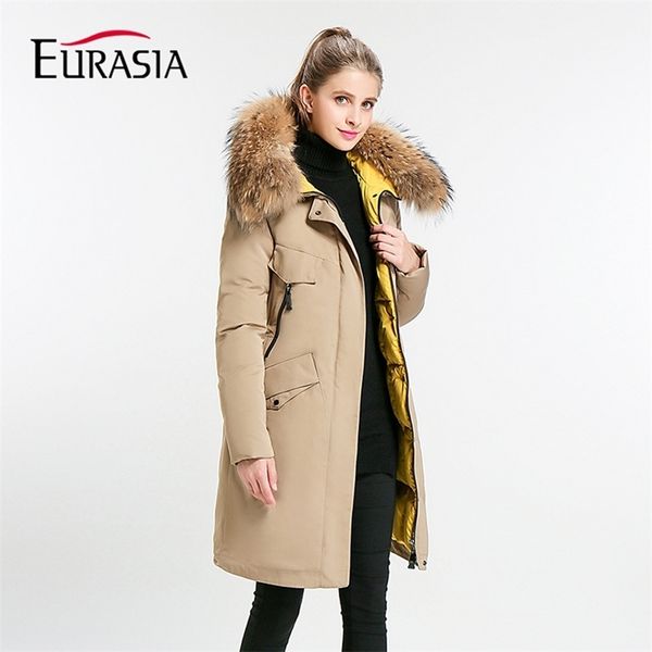 eurasia new full solid women's mid-long winter jacket stand collar hood design oversize real fur thick coat parka y170027 201208, Black
eurasia new full solid women's mid-long winter jacket stand collar hood design oversize real fur thick coat parka y170027 201208, Black