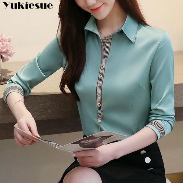 korean casual clothing chiffon blouse elegant female long sleeve office stitching chiffon shirt elegant women plus size, White
korean casual clothing chiffon blouse elegant female long sleeve office stitching chiffon shirt elegant women plus size, White