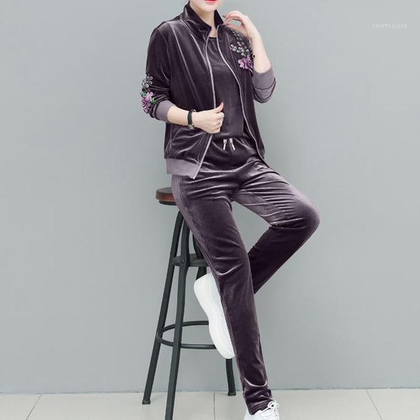 purple tracksuits women velvet 3 piece set 2020 autumn winter outfits pants suits coat warm plus size 4xl 5xl da781, Gray
purple tracksuits women velvet 3 piece set 2020 autumn winter outfits pants suits coat warm plus size 4xl 5xl da781, Gray
