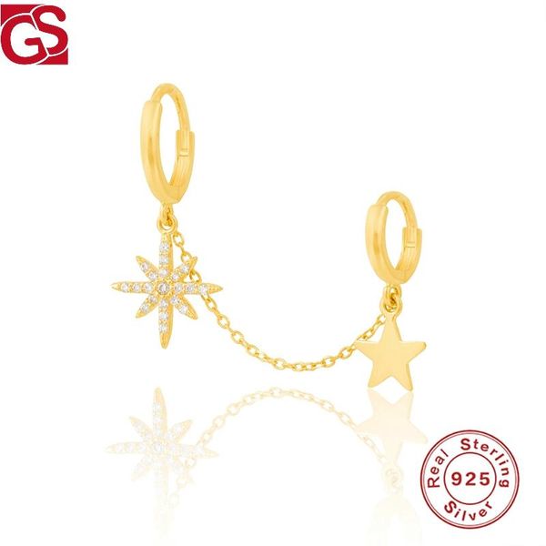 GS INS Style 2021 Fashion Pendientes Double Wear Chain Star Hanging Hoop Earrings For Women 925 Sterling Silver Single Piercing, Golden;silver
GS INS Style 2021 Fashion Pendientes Double Wear Chain Star Hanging Hoop Earrings For Women 925 Sterling Silver Single Piercing, Golden;silver