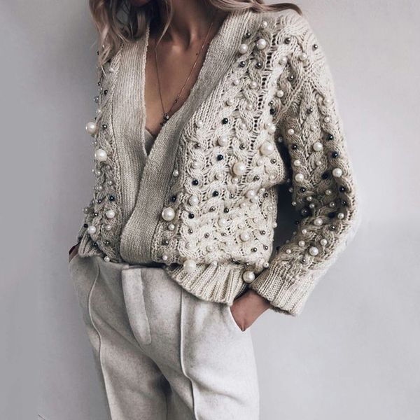 beading designer cardigan women sweater winter autumn 2020 fashion brand plus size knitted sweaters female outwear casual c1024, Black
beading designer cardigan women sweater winter autumn 2020 fashion brand plus size knitted sweaters female outwear casual c1024, Black