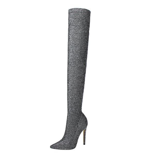 boots meriahzheng fashion ultra-high heel pointed sequined cloth shiny nightclub slimming over-the-knee ds-125-2, Black
boots meriahzheng fashion ultra-high heel pointed sequined cloth shiny nightclub slimming over-the-knee ds-125-2, Black