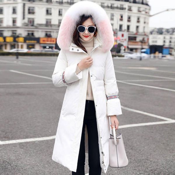 women's down & parkas 2021 winter women real fur collar hooded white duck jacket female lace up long coats puffer casaca m1251, Black
women's down & parkas 2021 winter women real fur collar hooded white duck jacket female lace up long coats puffer casaca m1251, Black