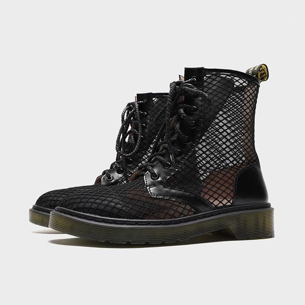 new 2020 summer spring fashion women shoes transparent boots with lace up air mesh women's medium tube boots1, Black
new 2020 summer spring fashion women shoes transparent boots with lace up air mesh women's medium tube boots1, Black