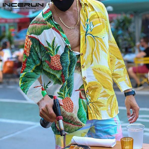 fashion men's hawaiian shirt printed patchwork lapel long sleeve casual button streetwear vacation camisa masculina incerun, White;black
fashion men's hawaiian shirt printed patchwork lapel long sleeve casual button streetwear vacation camisa masculina incerun, White;black