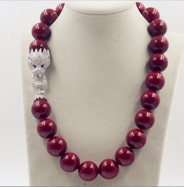 beautiful new huge 20mm genuine red shell pearl necklace 18" crystal clasp1, Silver
beautiful new huge 20mm genuine red shell pearl necklace 18" crystal clasp1, Silver