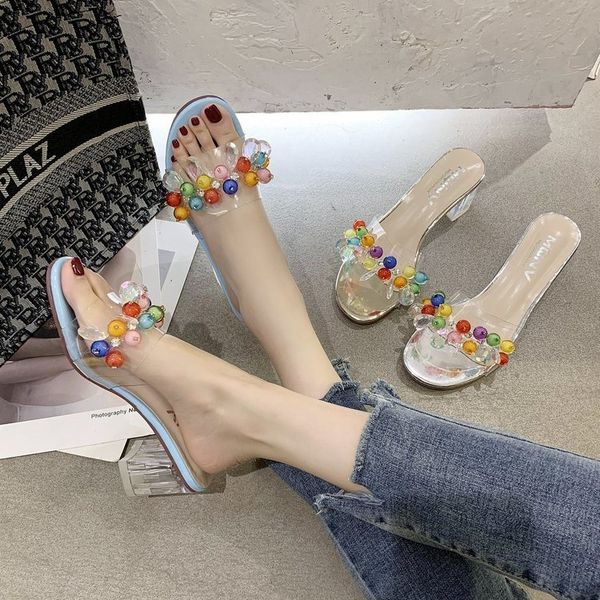 string rainbow color bead transparent square heel high heels slippers women 2020 summer shoes woman toe sweet ladies shoe female x1020, Black
string rainbow color bead transparent square heel high heels slippers women 2020 summer shoes woman toe sweet ladies shoe female x1020, Black