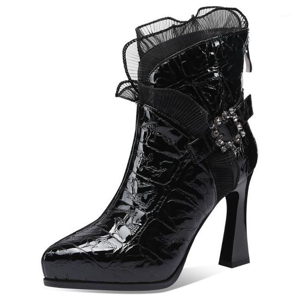 boots bonjomarisa genuine leather ladies poninted toe ankle buckle lace high heels women fashion shoes woman1, Black
boots bonjomarisa genuine leather ladies poninted toe ankle buckle lace high heels women fashion shoes woman1, Black