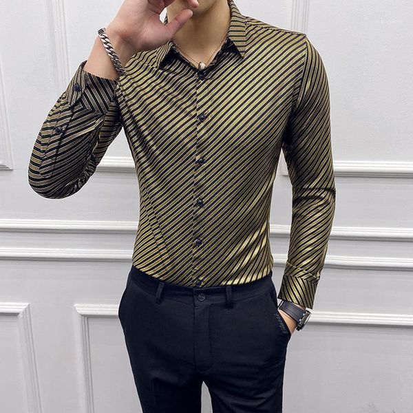 2020 casual shirt men long sleeve slim fit shirts mens luxury stripe formal business dress shirt streetwear social clothes1, White;black
2020 casual shirt men long sleeve slim fit shirts mens luxury stripe formal business dress shirt streetwear social clothes1, White;black