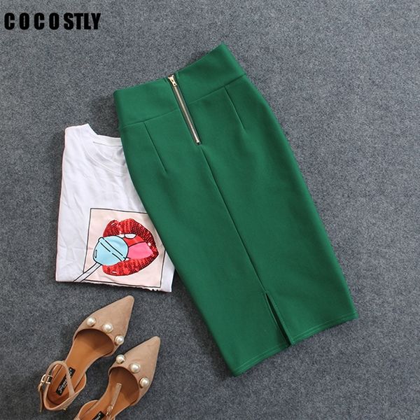high waist elastic pencil skirt lady office bodycon skirts womens summer knee length back split ladies office saia y200326, Black
high waist elastic pencil skirt lady office bodycon skirts womens summer knee length back split ladies office saia y200326, Black
