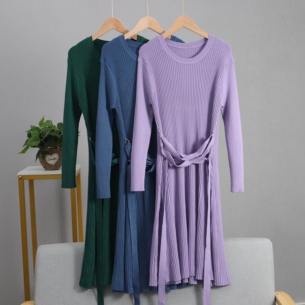 long knit maxi women bandage sweater dress autumn winter o neck long sleeve a line dress female girl noodle dresses, Black;gray
long knit maxi women bandage sweater dress autumn winter o neck long sleeve a line dress female girl noodle dresses, Black;gray