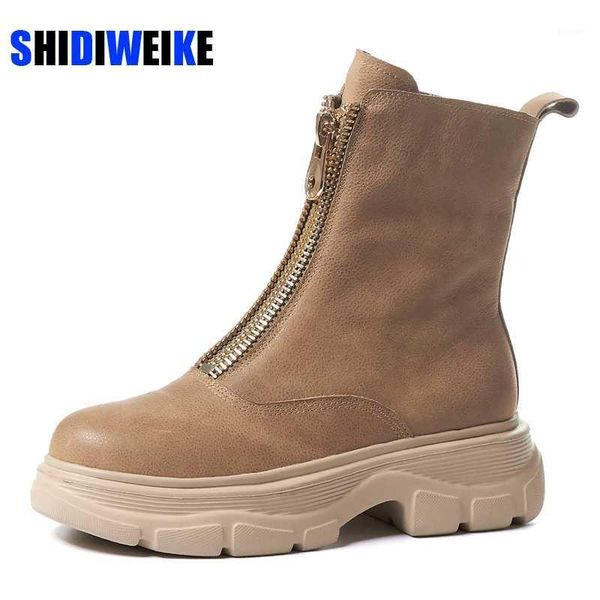 boots 2021 genuine leather platform flat ankle women shoes round toe zipper female short autumn winter apricot size 421, Black
boots 2021 genuine leather platform flat ankle women shoes round toe zipper female short autumn winter apricot size 421, Black
