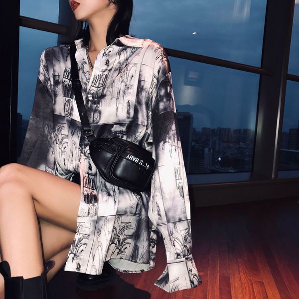alternative funky grey long woman's shirt for fall summer 2021 vintage elegant woman clothes 7e6k, White
alternative funky grey long woman's shirt for fall summer 2021 vintage elegant woman clothes 7e6k, White