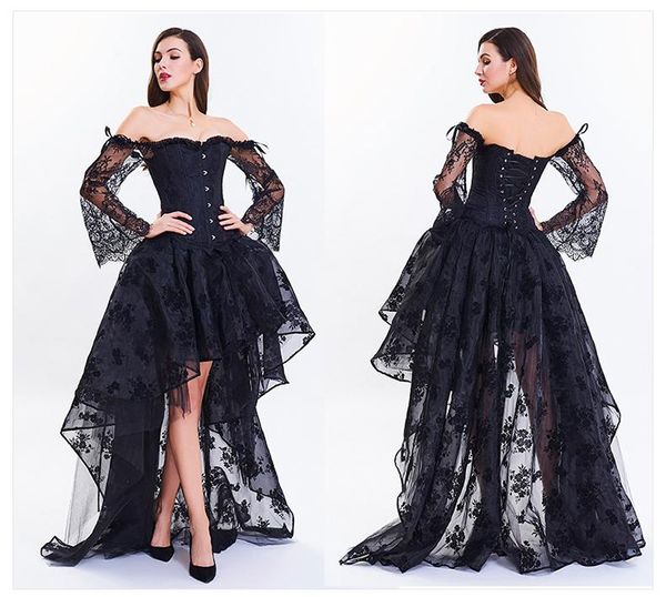 bustiers & corsets women's gothic victorian steampunk corset dress leather overbust and skirt party waist trainer, Black;white
bustiers & corsets women's gothic victorian steampunk corset dress leather overbust and skirt party waist trainer, Black;white