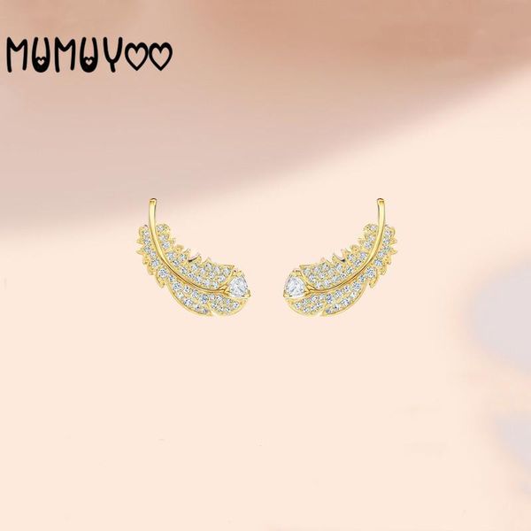 fashion jewelry with swa, new charm and romantic feather shape earrings crystal leaf stud earrings women, Golden;silver
fashion jewelry with swa, new charm and romantic feather shape earrings crystal leaf stud earrings women, Golden;silver