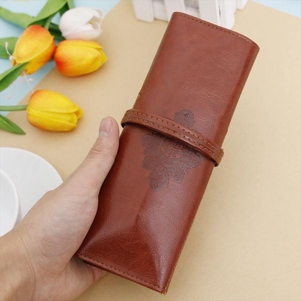 women vintage cosmetic bag pencil pen casse pouch pocket brush holder pu leather travel make up bag toiletry organizer holder
women vintage cosmetic bag pencil pen casse pouch pocket brush holder pu leather travel make up bag toiletry organizer holder
