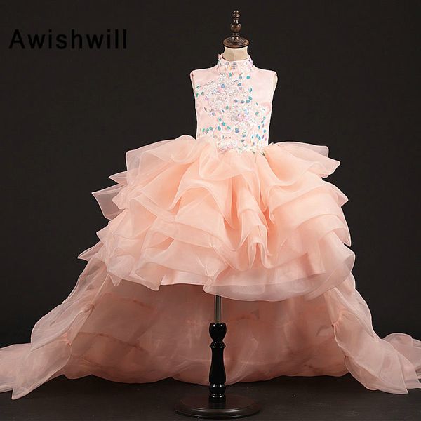 new arrival princess flower girl dresses high low appliques tiered organza first communion pageant dresses birthday party gown, Red;yellow
new arrival princess flower girl dresses high low appliques tiered organza first communion pageant dresses birthday party gown, Red;yellow