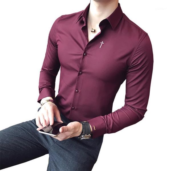 100% cotton spring autumn boutique fashion cross embroidery mens casual business long-sleeved shirt male formal wedding dress1, White;black
100% cotton spring autumn boutique fashion cross embroidery mens casual business long-sleeved shirt male formal wedding dress1, White;black