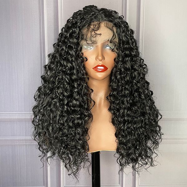 costume accessories 26 inch long kinky curly synthetic lace front wig for black women with baby hair cosplay wigs natural hairline, Silver
costume accessories 26 inch long kinky curly synthetic lace front wig for black women with baby hair cosplay wigs natural hairline, Silver